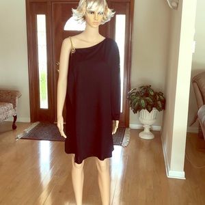 Black Gucci off the shoulder dress